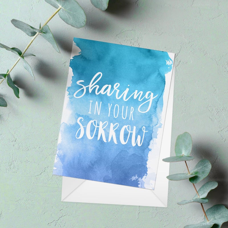 Canopy Street Watercolor Sympathy Cards / 24 Comfort And Peace Note Cards / 6 Colorful Designs With Blank White Envelopes / 4 5/8" x 6 1/4" Thinking Of You Greeting Cards - Image 4